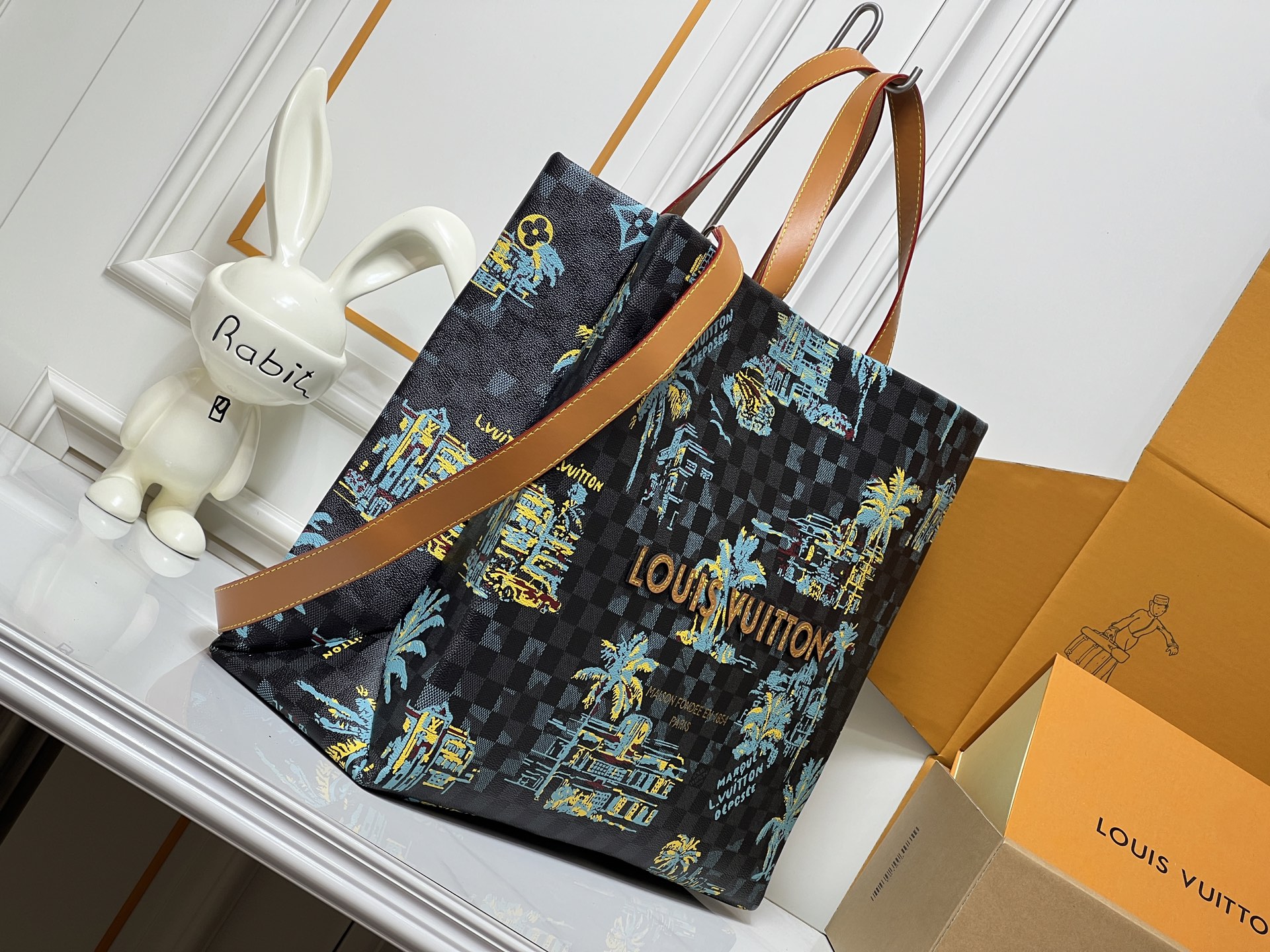 Louis Vuitton Shopper Tote – "Vintage Miami" Jacquard Edition - Image 7