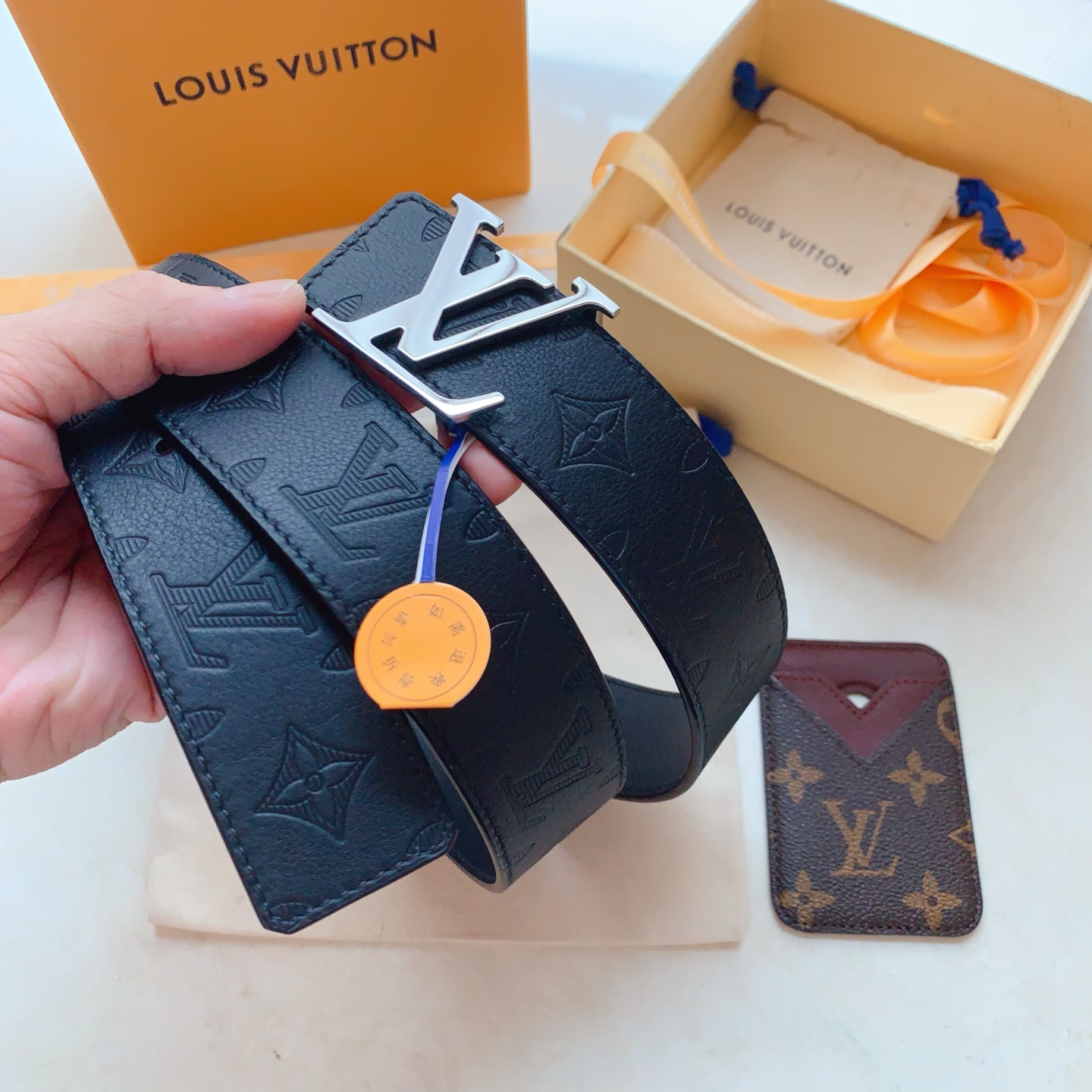 Louis Vuitton Signature Belt & Matching Cardholder Gift Set - Image 3