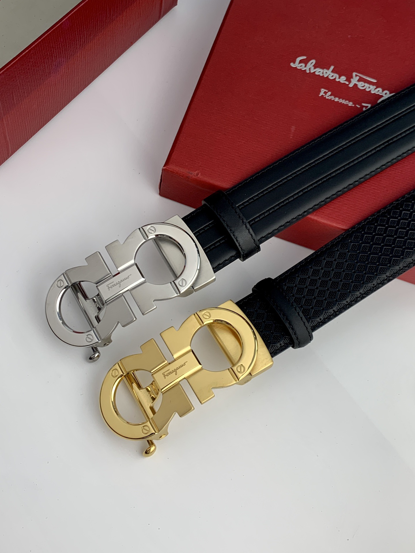 Ferragamo Executive Automatic Belt – Black Calfskin Edition - Image 7