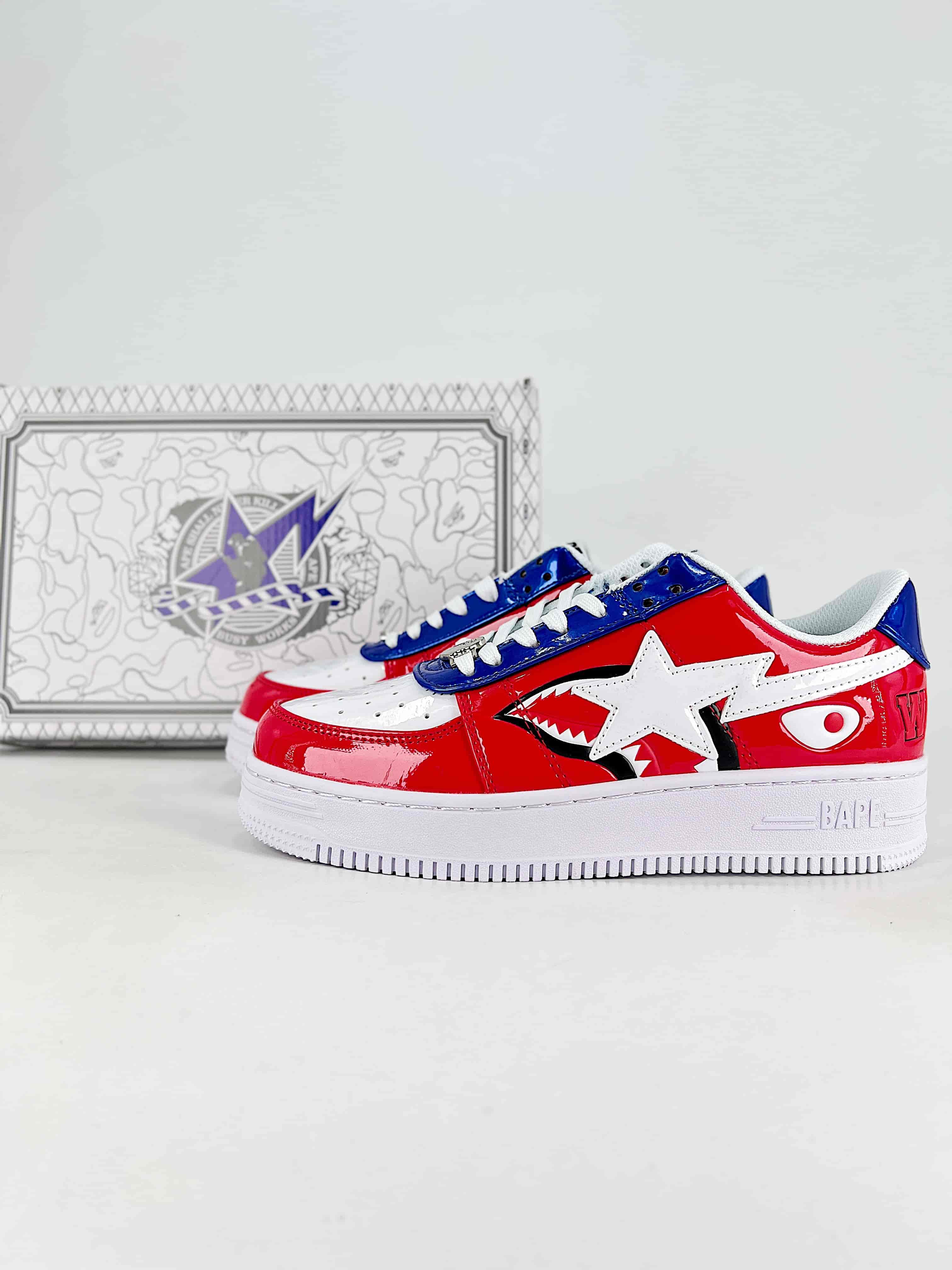 BAPE STA Low – Classic Leather Streetwear Sneakers - Image 4